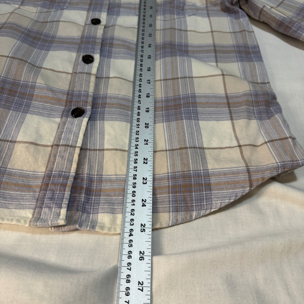 Tilley Plaid Flannel Shirt Women Small Button‎ Up Long Sleeve Organic Cotton - Picture 12 of 13